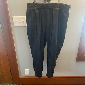 NWT Calia Journey Collection Faux Leather Black High Rise Joggers- Sz XL